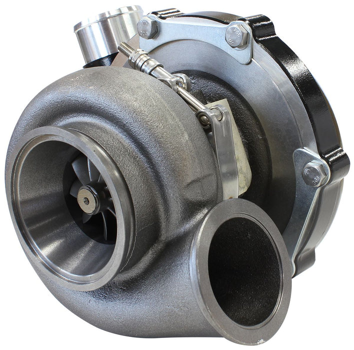 Aeroflow BOOSTED B5855 .83 Reverse Rotation Turbocharger 770HP, Hi Temp Black Finish External Wastegate, V-Band Inlet & Exhaust Flanges