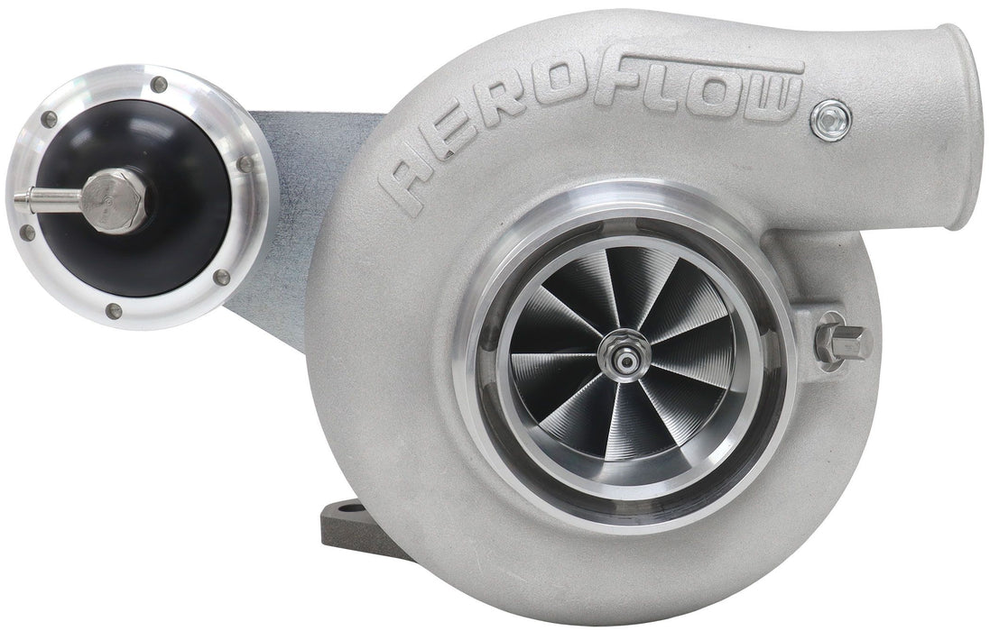 Aeroflow BOOSTED 5856 Subaru WRX 2002-2007 & STI 2004-2021 Bolt On Internal Wastegate Turbocharger 550HP, Natural Cast Finish Subaru 3-Bolt Inlet Flange, Subaru 5-Bolt Exhaust Flange