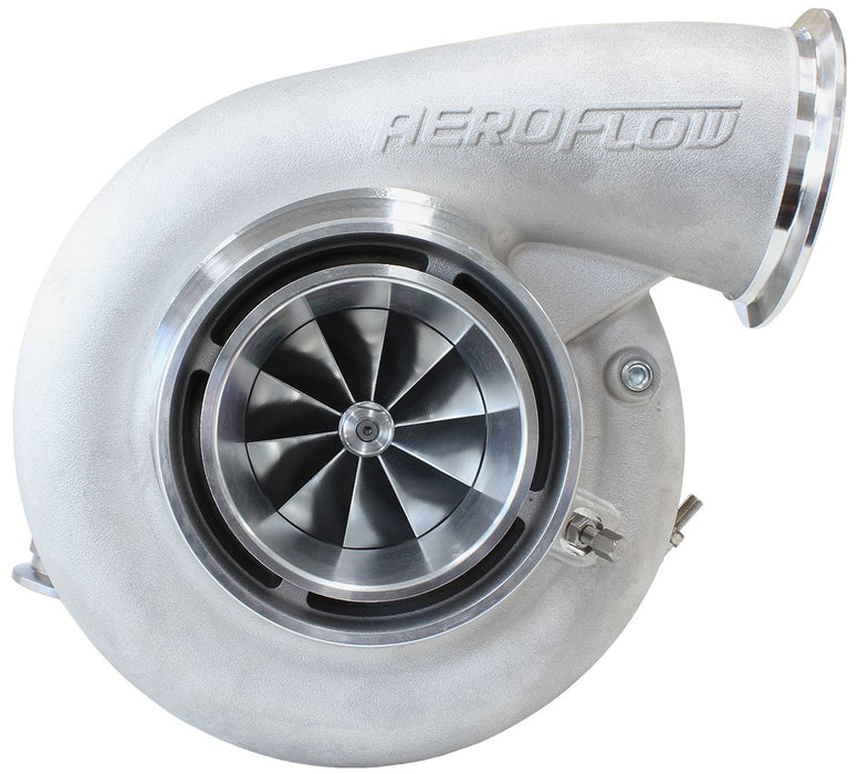 Aeroflow BOOSTED 7975 V-Band 1.28 Turbocharger 1450HP, Natural Cast Finish External Wastegate, V-Band Inlet & Exhaust Flanges
