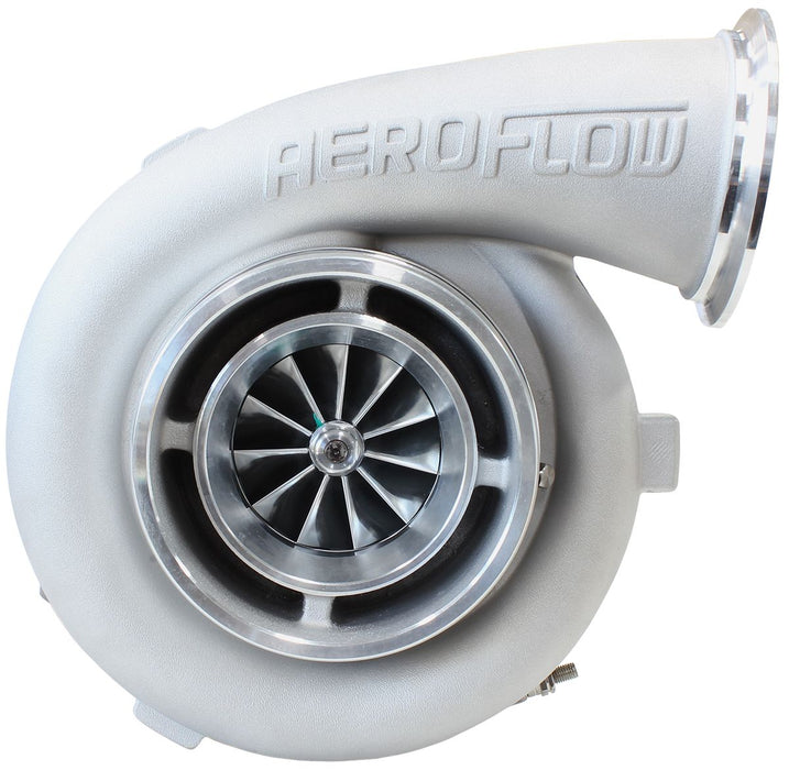 Aeroflow BOOSTED 7075 V-Band 1.16 Turbocharger 950HP, Natural Cast Finish External Wastegate, V-Band Inlet & Exhaust Flanges