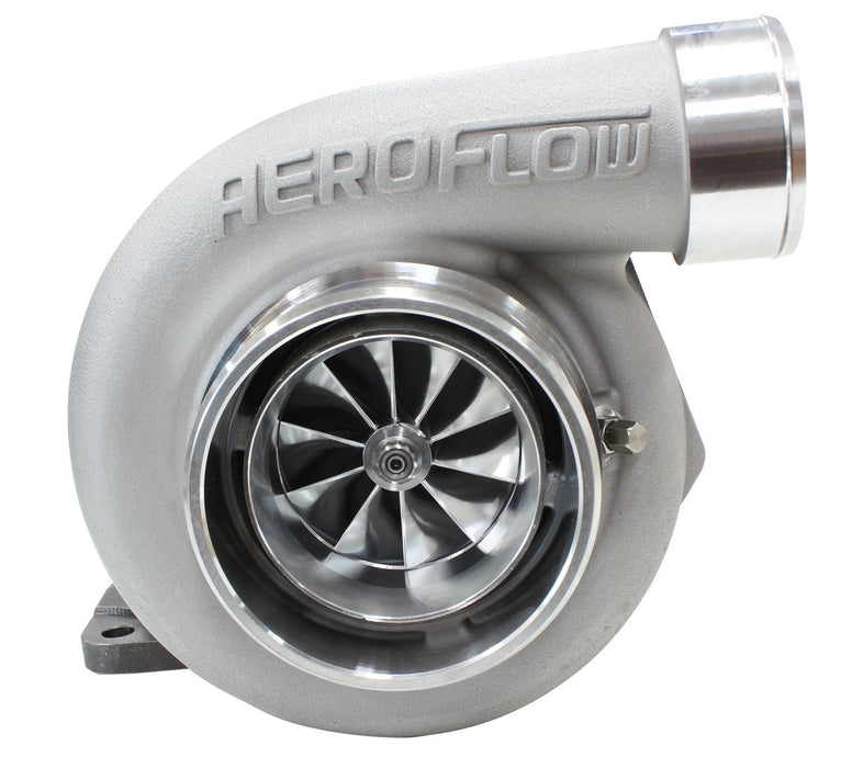 Aeroflow BOOSTED 6762 T4 .82 Turbocharger 950HP, Natural Cast Finish External Wastegate, T4 Inlet Flange, V-Band Exhaust Flange