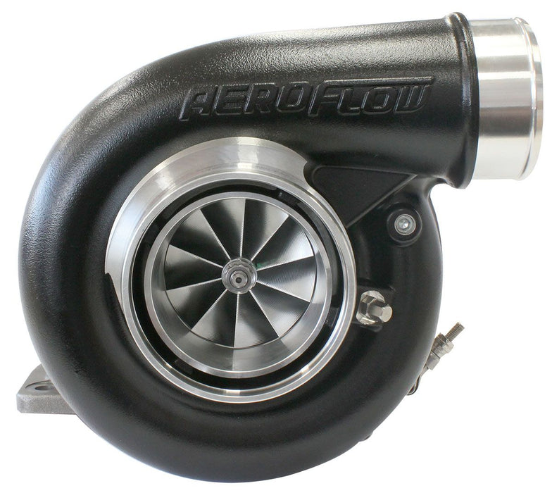 Aeroflow BOOSTED 7375 T4 1.15 Turbocharger 1200HP, Hi Temp Black Finish External Wastegate, T4 Inlet Flange, V-Band Exhaust Flange