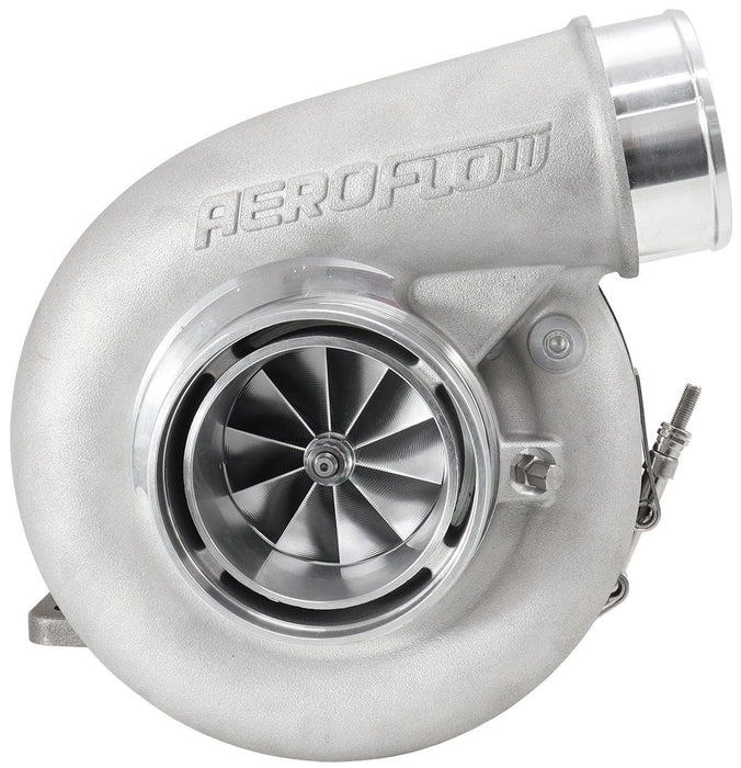 Aeroflow BOOSTED 7375 T4 1.01 Turbocharger 1200HP, Natural Cast Finish External Wastegate, T4 Inlet Flange, V-Band Exhaust Flange