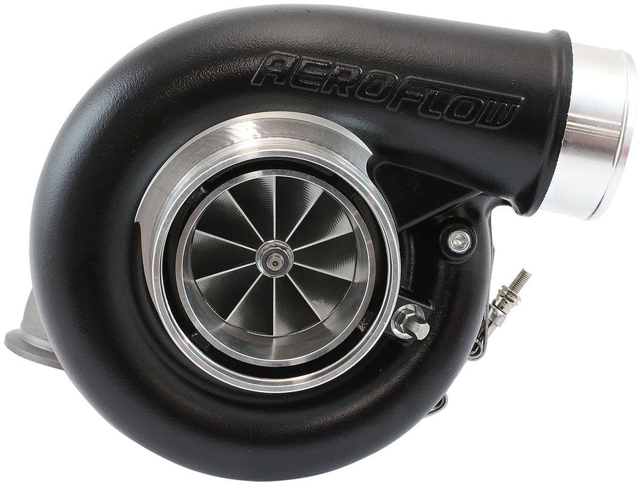 Aeroflow BOOSTED 7375 Dual V-Band 0.85 Turbocharger 1200HP, Hi Temp Black Finish External Wastegate, V-Band Inlet & Exhaust Flanges