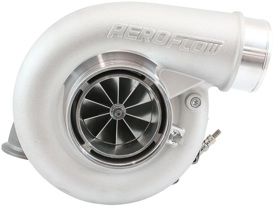 Aeroflow BOOSTED 7375 Dual V-Band 0.85 Turbocharger 1200HP, Natural Cast Finish External Wastegate, V-Band Inlet & Exhaust Flanges