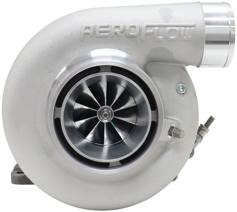 Aeroflow BOOSTED 6270 T4 0.85 Turbocharger 900HP, Natural Cast Finish External Wastegate, T4 Inlet Flange, V-Band Exhaust Flange