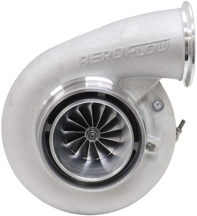 Aeroflow BOOSTED 7282 V-BAND 1.15 Turbocharger 1350HP, Natural Cast Finish External Wastegate, V-Band Inlet Flange, V-Band Exhaust Flange