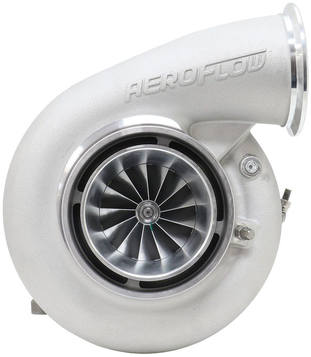 Aeroflow BOOSTED 7682 T4 1.01 Turbocharger 1500HP, Natural Cast Finish External Wastegate, T4 Inlet Flange, V-Band Exhaust Flange