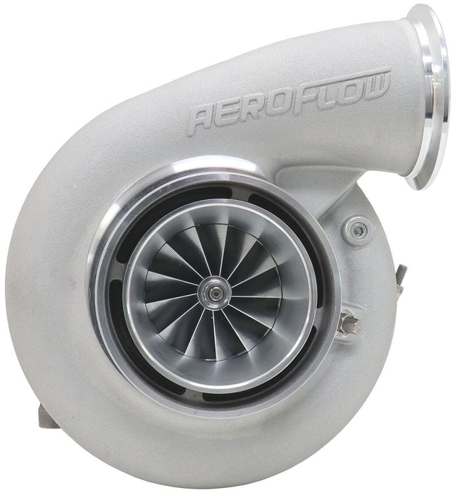 Aeroflow BOOSTED 7682 T4 1.15 Turbocharger 1500HP, Natural Cast Finish External Wastegate, T4 Inlet Flange, V-Band Exhaust Flange