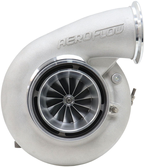 Aeroflow BOOSTED 7682 T4 1.28 Turbocharger 1500HP, Natural Cast Finish External Wastegate, T4 Inlet Flange, V-Band Exhaust Flange