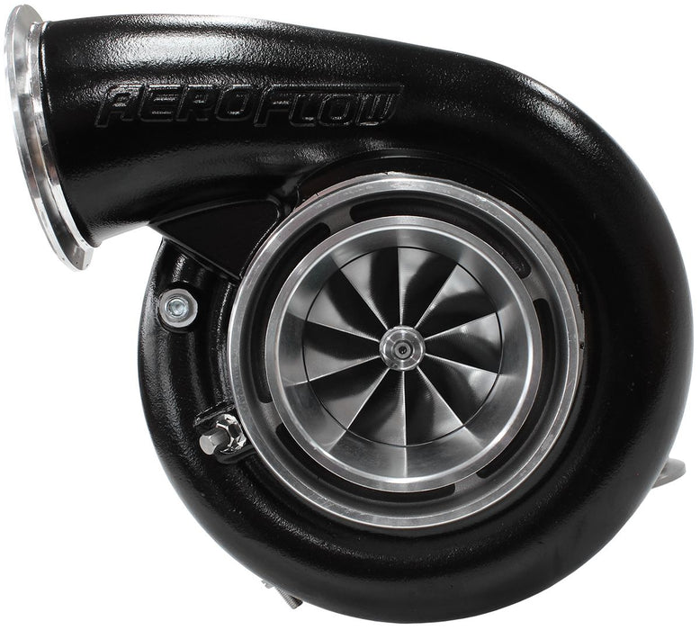 Aeroflow BOOSTED 7975 1.28 Reverse Rotation Turbocharger 1450HP, Hi Temp Black Finish External Wastegate, V-Band Inlet & Exhaust Flanges