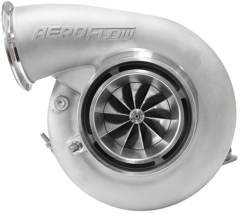 Aeroflow BOOSTED 7975 1.28 Reverse Rotation Turbocharger 1450HP, Natural Cast Finish External Wastegate, V-Band Inlet & Exhaust Flanges