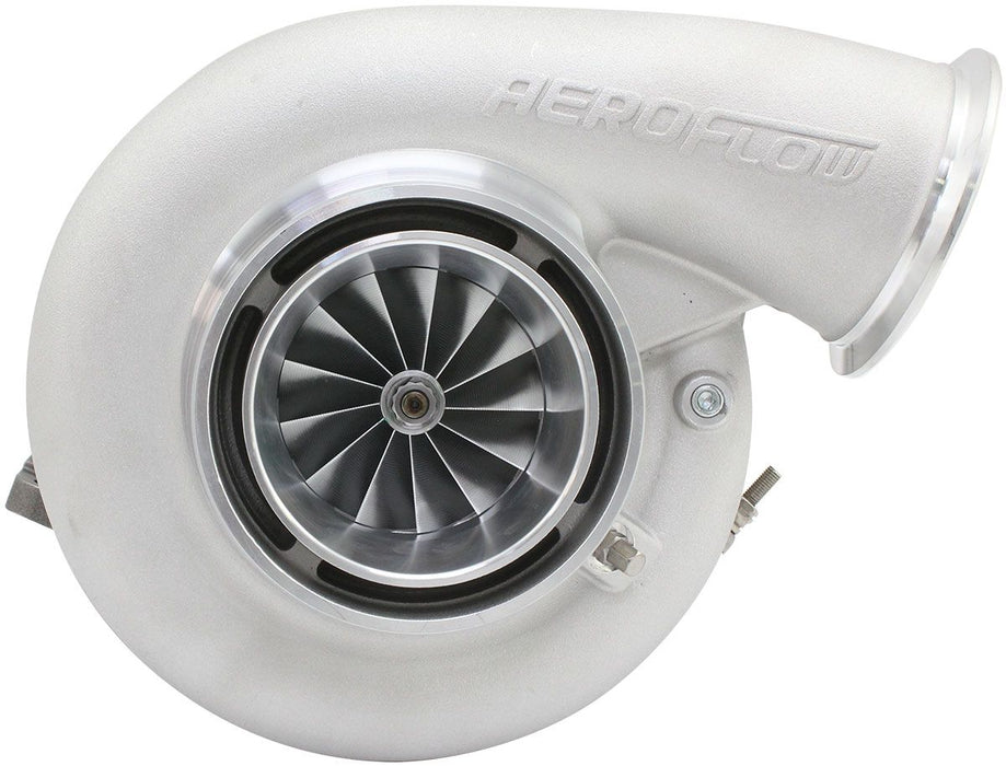 Aeroflow BOOSTED 8082 T4 1.01 Turbocharger 1600HP, Natural Cast Finish External Wastegate, T4 Inlet Flange, V-Band Exhaust Flange