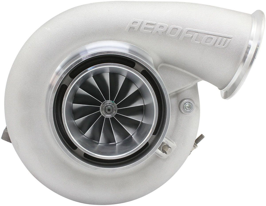 Aeroflow BOOSTED 8082 T4 1.15 Turbocharger 1600HP, Natural Cast Finish External Wastegate, T4 Inlet Flange, V-Band Exhaust Flange