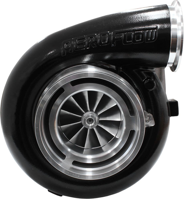 Aeroflow BOOSTED 94103 T6 1.24 Turbocharger 2500HP, Hi Temp Black Finish External Wastegate, T6 Twin Entry Inlet Flange, V-Band Exhaust Flange