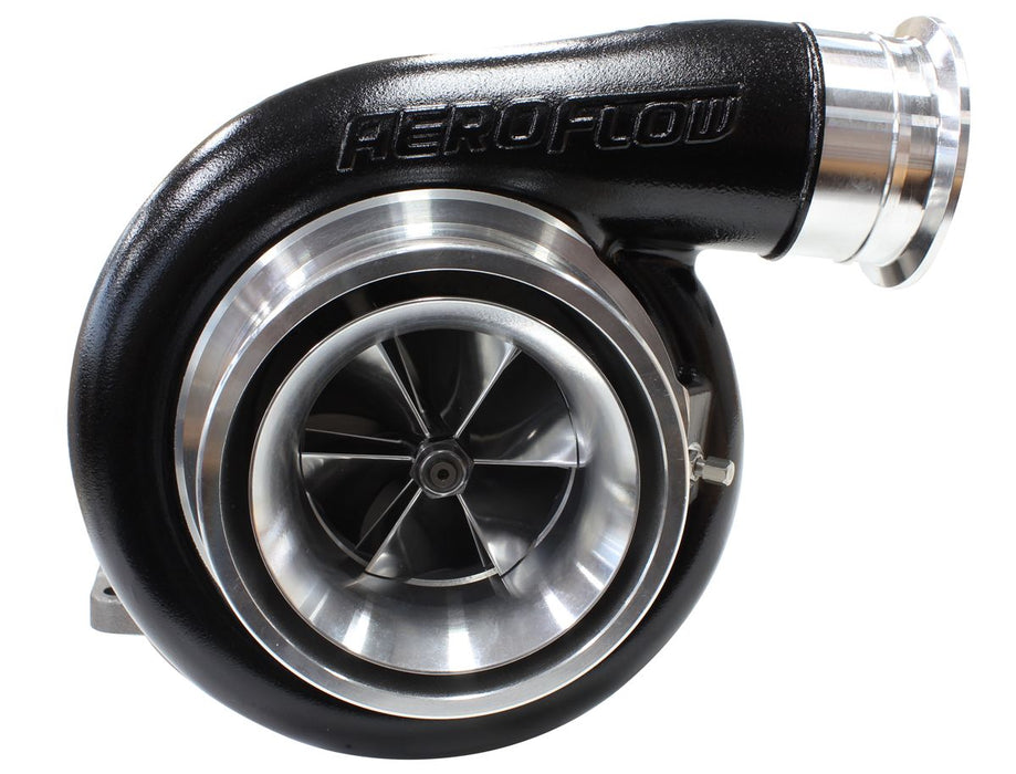 Aeroflow BOOSTED 8888 T6 1.32 Turbocharger 1600HP, Hi Temp Black Finish External Wastegate, T6 Twin Entry Inlet Flange, V-Band Exhaust Flange