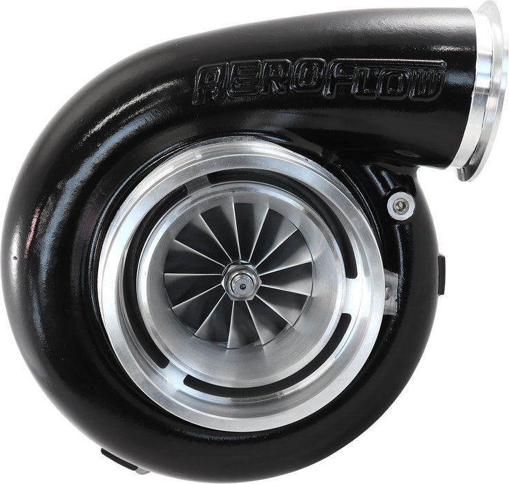 Aeroflow BOOSTED 88102 T6 1.24 Turbocharger 2500HP, Hi Temp Black Finish External Wastegate, T6 Twin Entry Inlet Flange, V-Band Exhaust Flange