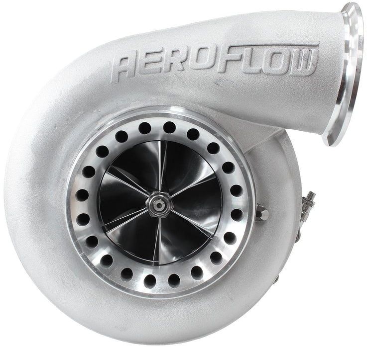 Aeroflow BOOSTED 8888 T4 1.25 Turbocharger 1600HP, Natural Cast Finish External Wastegate, T4 Twin Entry Inlet Flange, V-Band Exhaust Flange