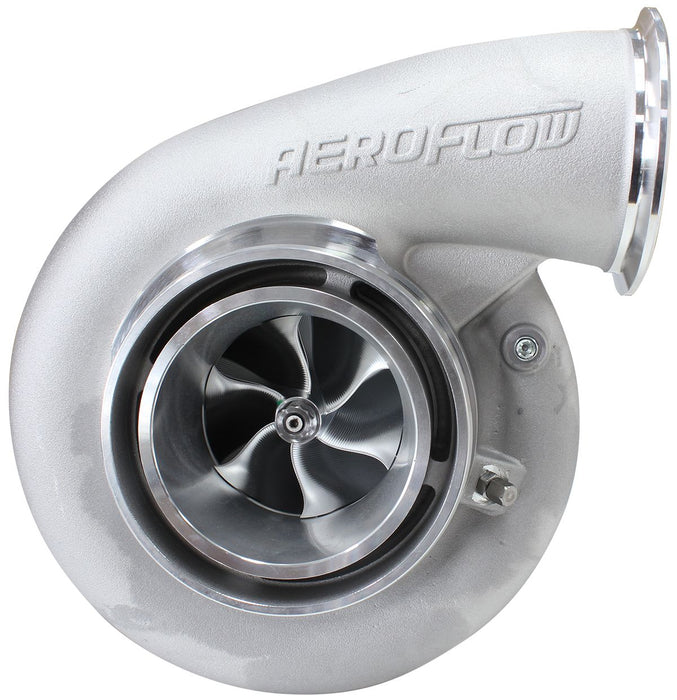Aeroflow BOOSTED B7875 T4 .96 Turbocharger 1150HP, Natural Cast Finish External Wastegate, T4 Twin Entry Inlet Flange, V-Band Exhaust Flange
