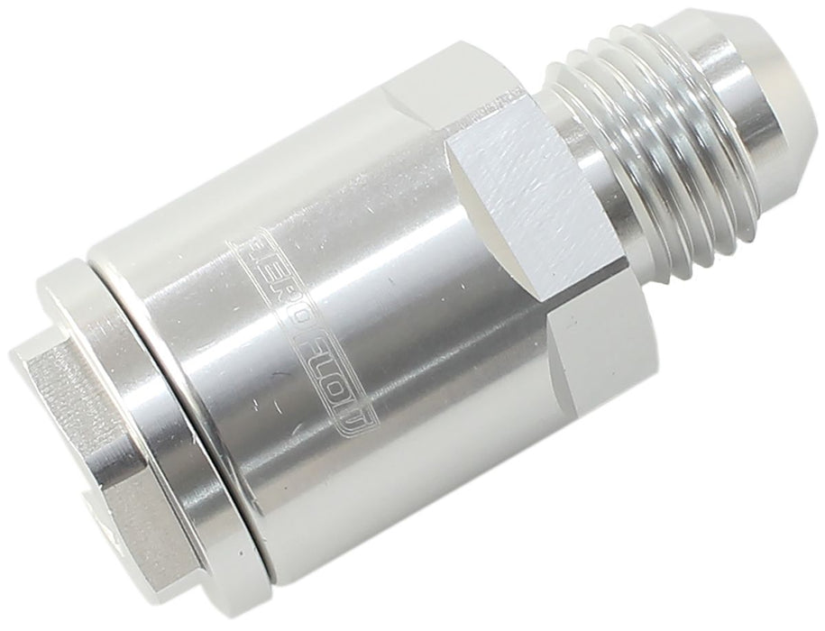 Push-On EFI Fuel Fitting 3/8" Hose Pressure Side -6  Silver Finish
