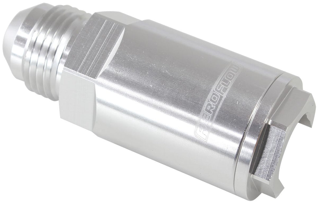 Push-On EFI Fitting -8AN with 1/2" Push-On Silver Finish