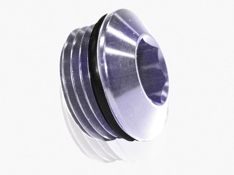 Slimline ORB Port Plug -3AN  Silver Finish