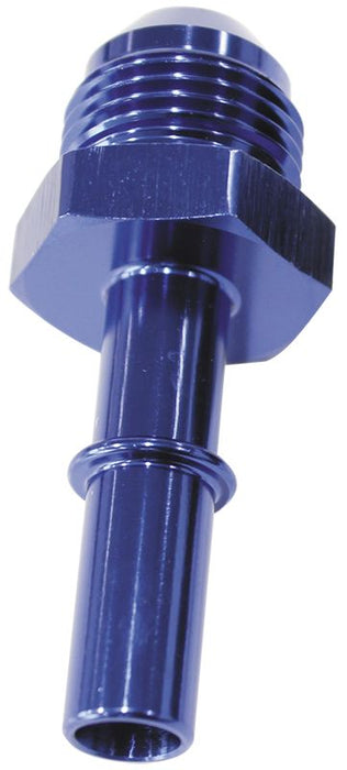 Push-In EFI Fuel Fitting -6AN Push-on to 3/8" Male Hard Tube  Blue Finish