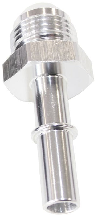Push-In EFI Fuel Fitting -8AN Push-on to 3/8" Male Hard Tube   Silver Finish