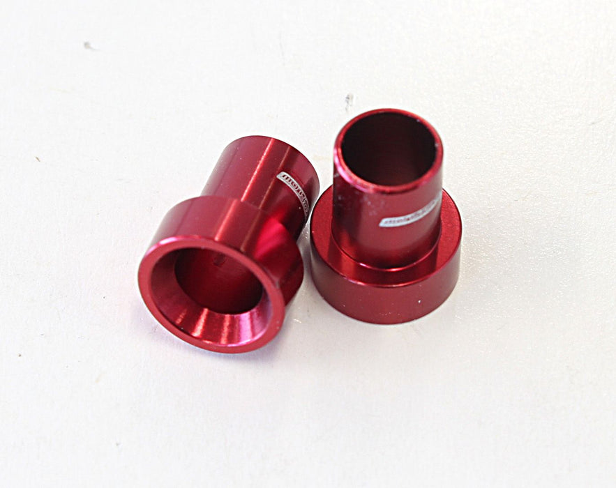 '-3AN to 3/16" Aluminium Tube Sleeve - Red Finish Sold As APair. Suits Aeroflow, Moroso &Russell Tubing