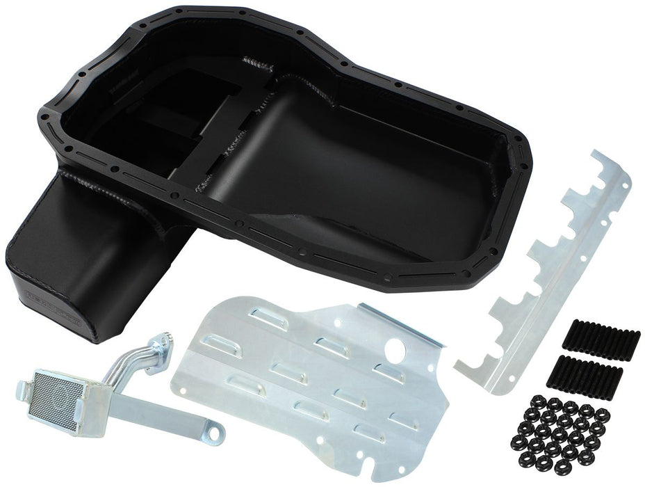 Mitsubishi Evo 4G63 Fabricated Race Oil Pan Suit Mitsubishi Evolution 4 to 9, 6.1L Capacity With Crank Scraper, Baffle, Oil Pick-Up and Mounting Hardware