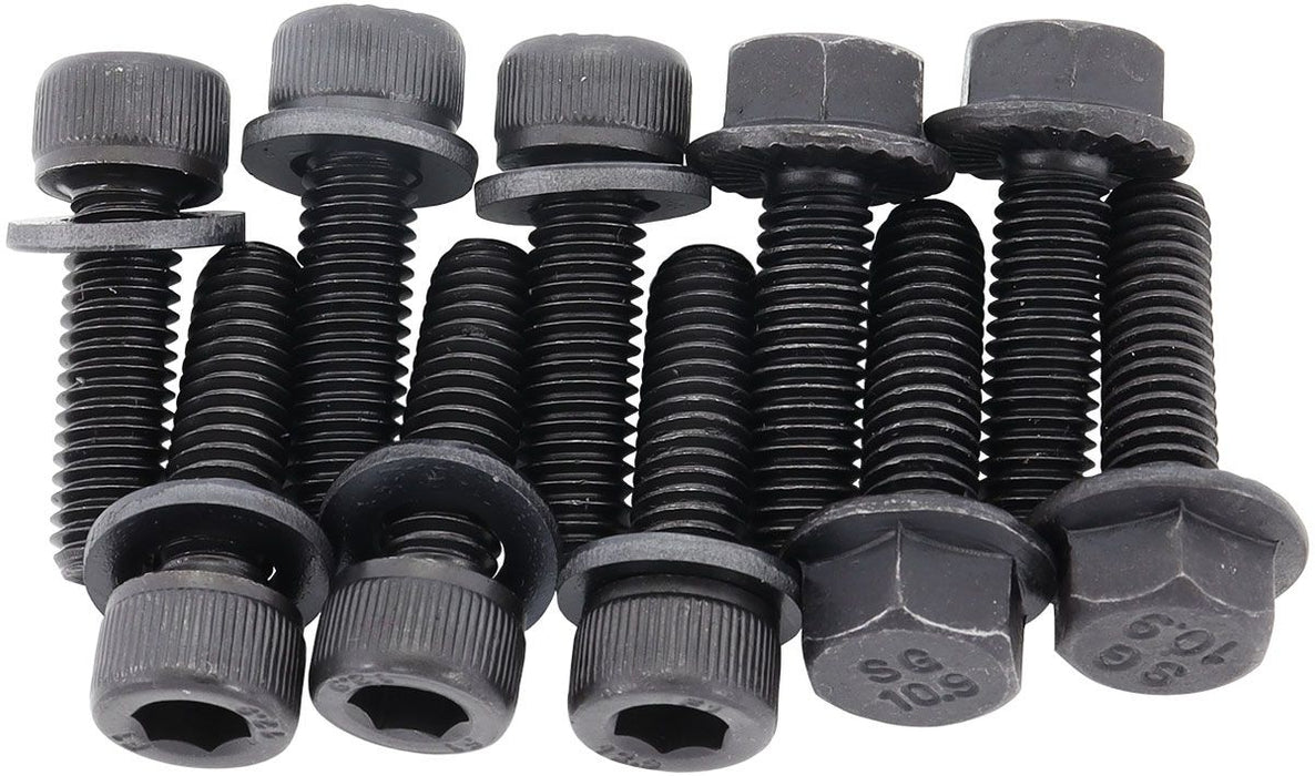 Nissan SR20 Oil Pan Bolt Kit M6 Steel Bolts, Pack of 10.