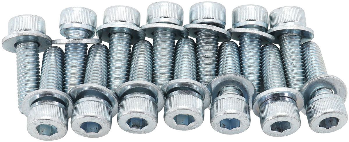 GM 4L60 Transmission Oil Pan Bolt Kit  M6 Steel Bolts, Pack of 16.