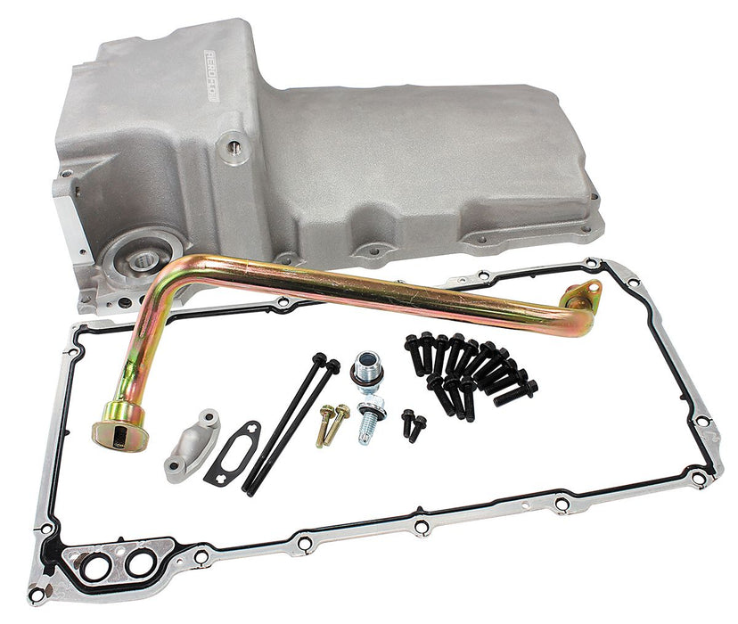 GM LS Cast Aluminium Conversion Rear Sump Oil Pan  Suit GM LS Series, 5.85 Litre Capacity