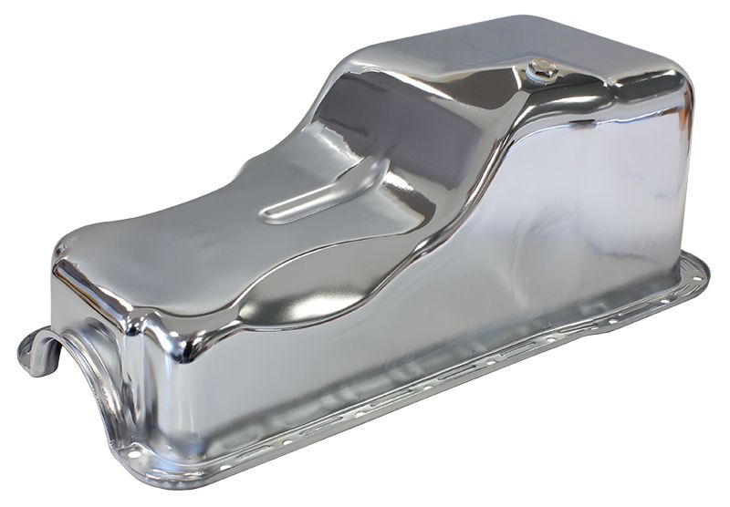 Aeroflow Ford Windsor Standard Replacement Oil Pan, Chrome Finish Suit Small Block Ford 289 to 302 Windsor Front Sump, 5.0L Capacity