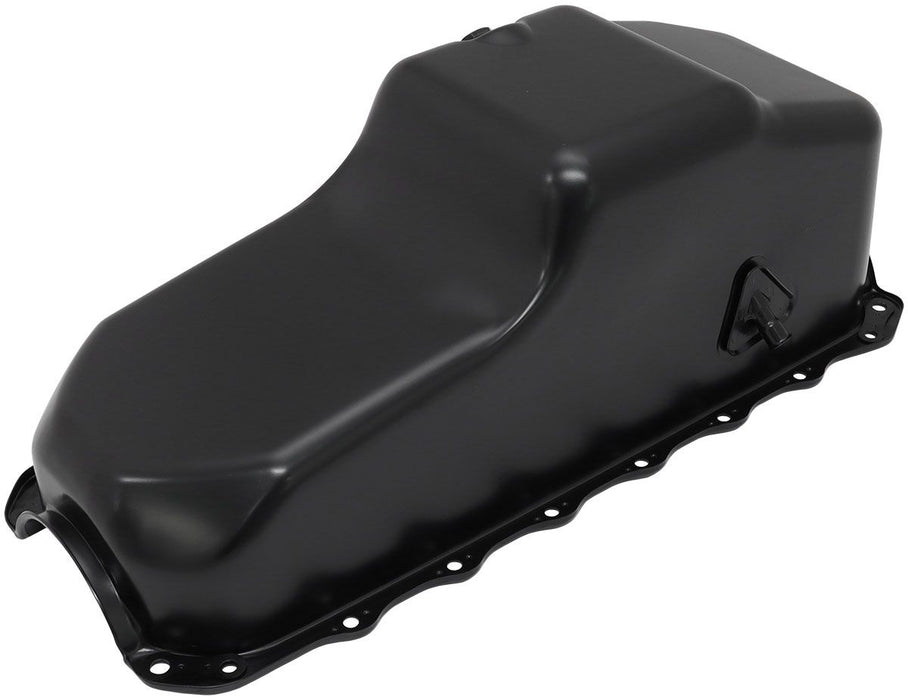 Aeroflow Holden 253 308 Standard Replacement Oil Pan, Black Finish Suit Holden Commodore VB-VT Front Sump, 5.0L Capacity