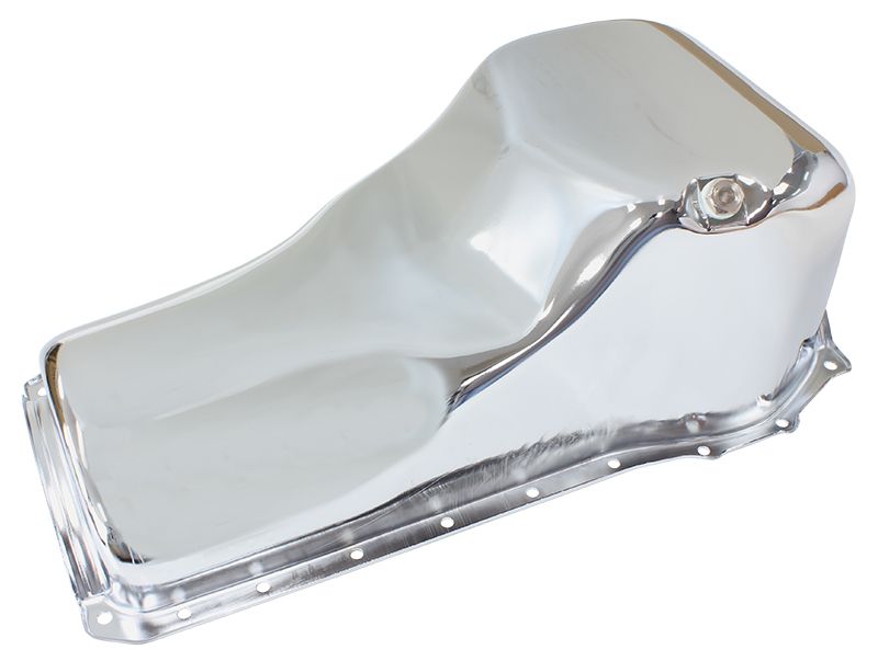 Aeroflow Ford Cleveland Standard Replacement Oil Pan, Chrome Finish Suit Ford 302 and 351 Cleveland, 5.0L Capacity