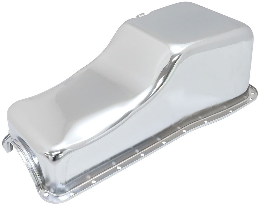 Aeroflow Ford Big Block Standard Replacement Oil Pan, Chrome Finish Suit Ford Big Block 429 to 460 V8, 5.0L Capacity