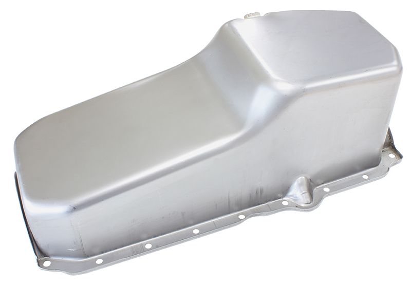 Aeroflow Chevrolet Late 1986 OnStandard Replacement Oil Pan, Raw Finish Suit Small Block Chev Late 1986 On Right Hand Dipstick with 1-Piece Rear Main Seal, 5.0L Capacity