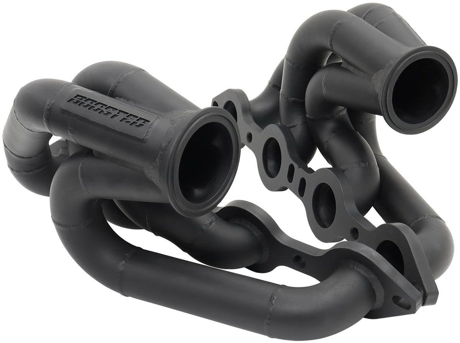 Aeroflow GM LS Twin Turbo Long Runner Manifolds Forward Facing, High Mount with 2.5" V-Band, Sold As a Pair