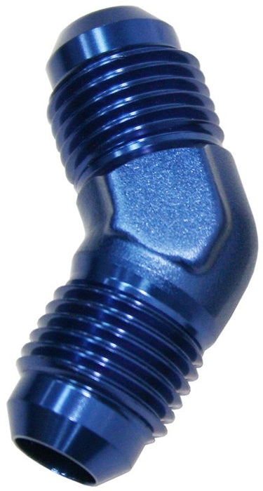 45° Male Flare Union -4AN  Blue Finish