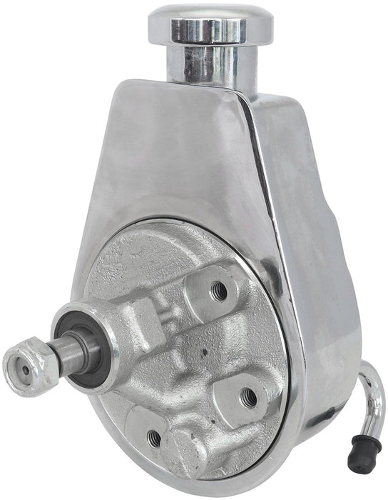 Aeroflow Saginaw Power SteeringPump - Chrome Finish GM Saginaw Pump with No Pulley