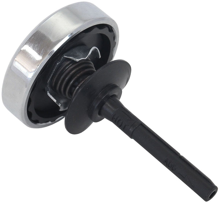 Power Steering Pump Dipstick Cap & Cover - Chrome Finish  Suits GM Saginaw Pump