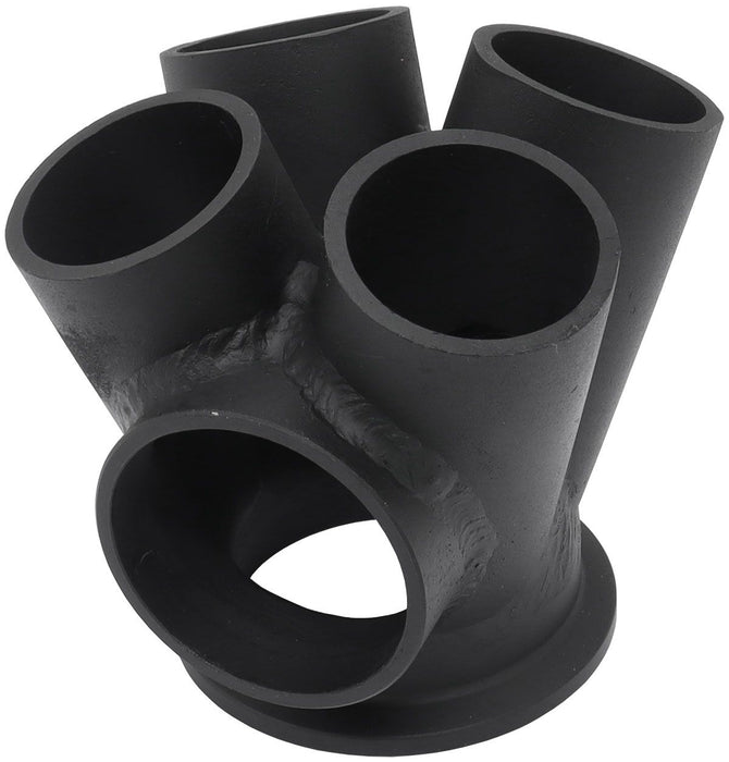 Aeroflow 4 into 1 Round Turbo Merge Collector with 1-1/4" Tube Size, V-Band Flange 44mm Wastegate Hole, Fabricated, Suits Boosted 4849 to 6862 V-Band Flange