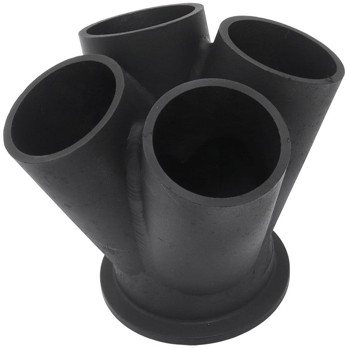 Aeroflow 4 into 1 Round Turbo Merge Collector with 1-1/2" Tube Size, V-Band Flange No Wastegate Hole, Cast 304, Suits Boosted 4849 to 6862 V-Band Flange