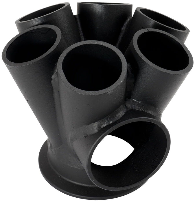 Aeroflow 6 into 1 Round Turbo Merge Collector, V-Band Flange 50mm Wastegate Hole, Cast 304, Suits Boosted 6270 to 7682 V-Band Flange