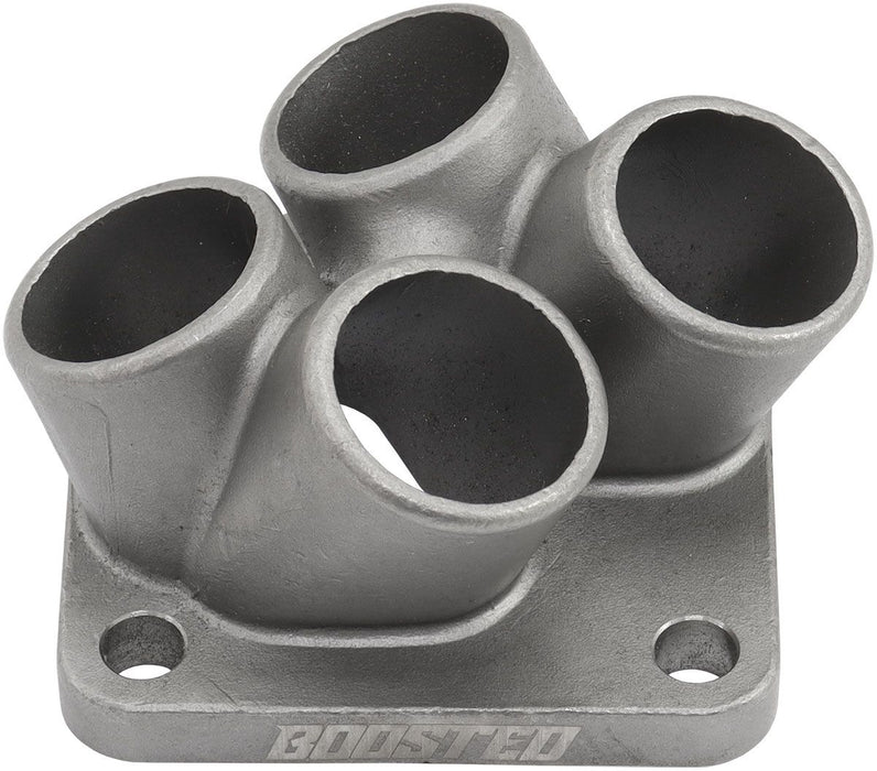 Aeroflow 4 into 1 Turbo Merge Collector, Mitsubishi Evo 10 Factory OEM 4 Bolt Flange No Wastegate Hole, Cast 304