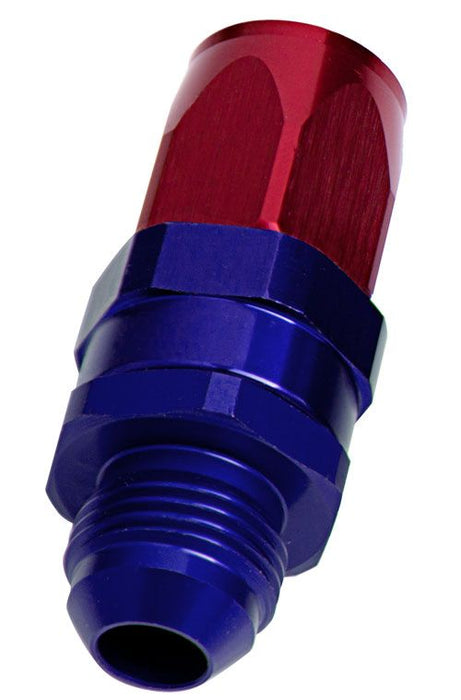 Male AN Taper Swivel Straight Hose End -16AN to -16AN  Blue/Red Finish. Suit 100 & 450 Series Hose