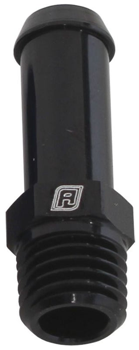 Male NPT to Barb Straight Adapter 1/16" to 1/4"  Black Finish