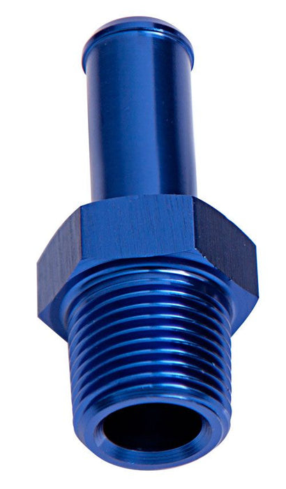 Male NPT to Barb Straight Adapter 1/8" to 5/16"  Blue Finish