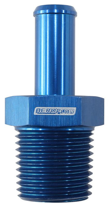 Male NPT to Straight AN Hose Barb  3/8" NPT to -6 100/450 series Hose, Blue Finish